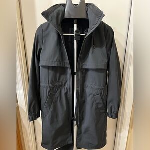 Banana Republic Charcoal Hooded Raincoat